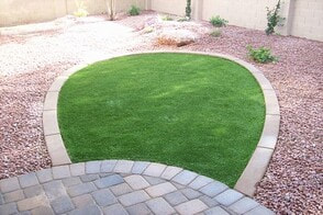 after photo of a fake grass installed in queen creek
