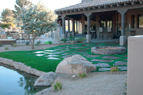 frontyard artificial grass design 