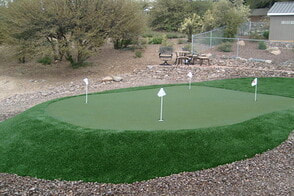 after photo of artificial grass installed in queen creek