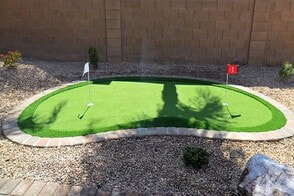 after photo of an installed artificial turf